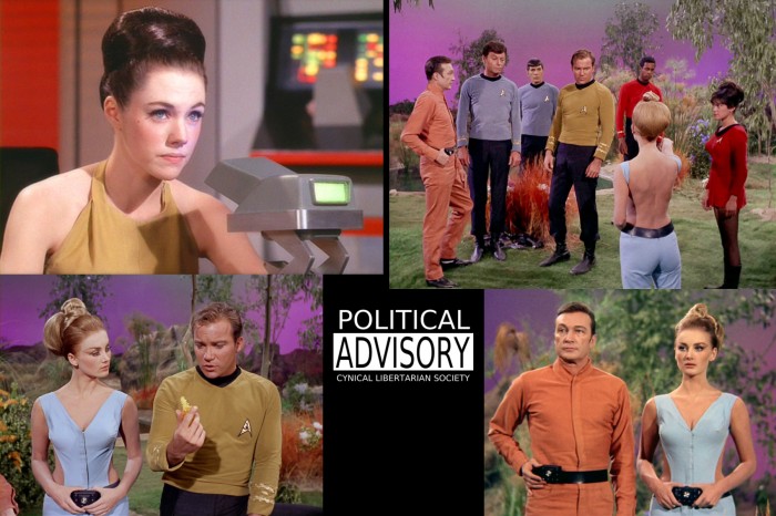 Two of the hottest Star Trek chycks ever - from "By Any Other Name".