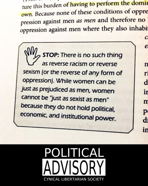 no such thing as reverse oppression - cls