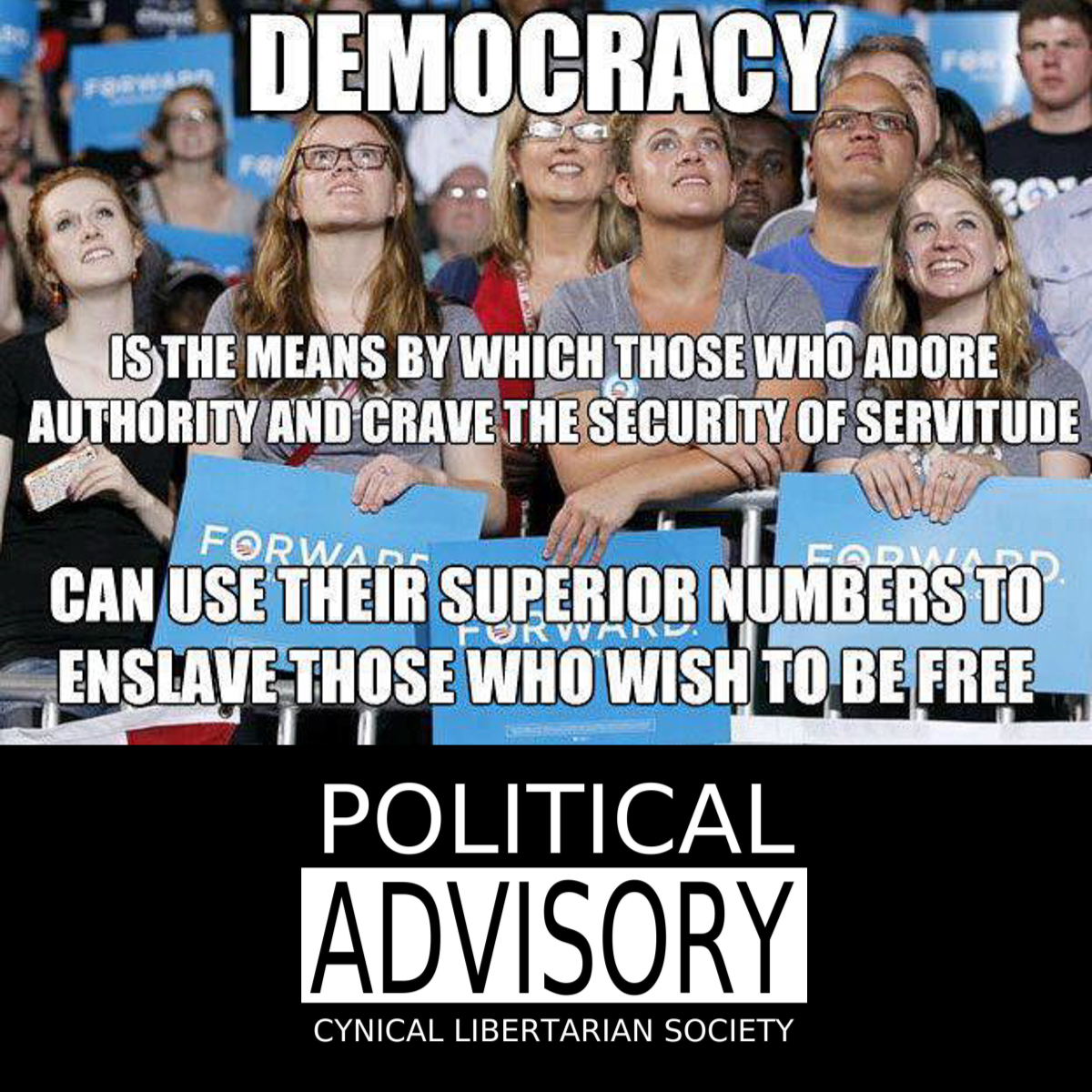 democracy is the stupid enslaving others